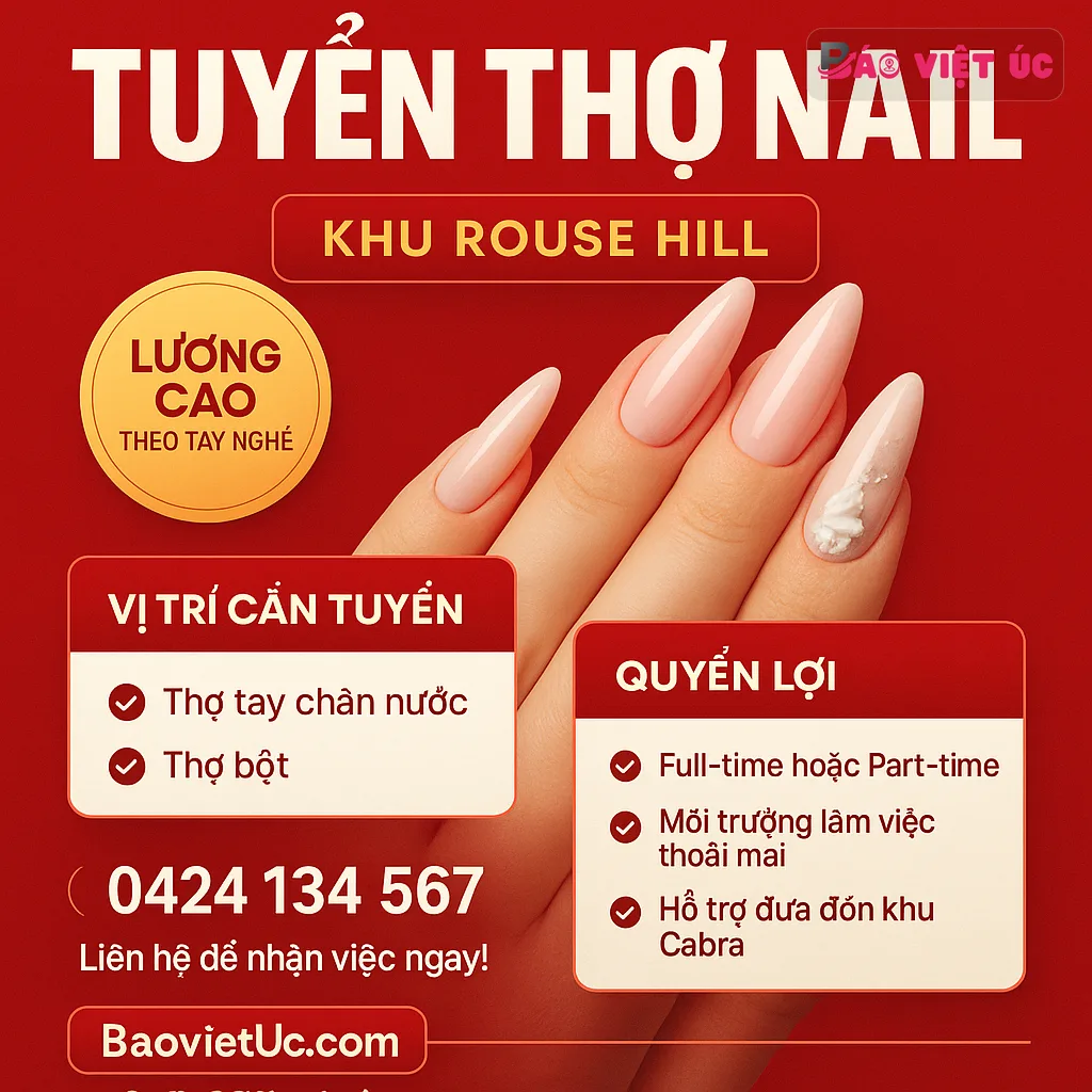 Tuyển Thợ Nail – Khu Rouse Hill