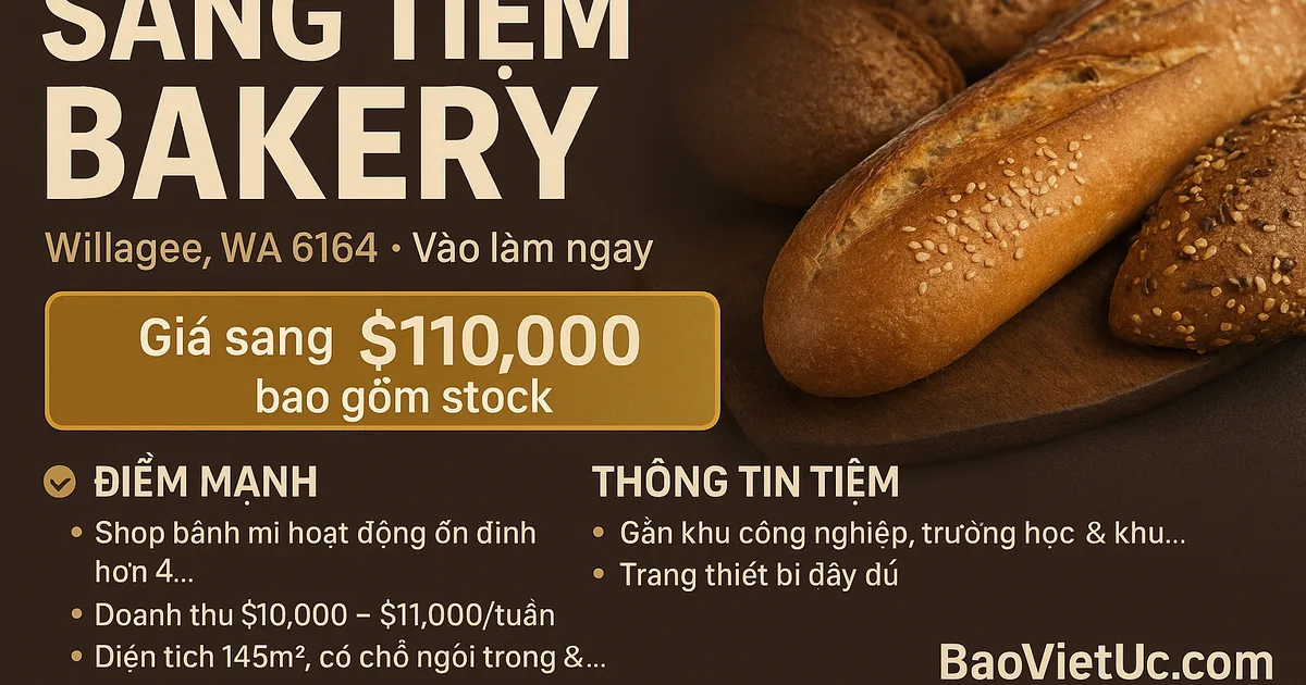 Sang tiệm Bakery tại Willagee, WA 6164