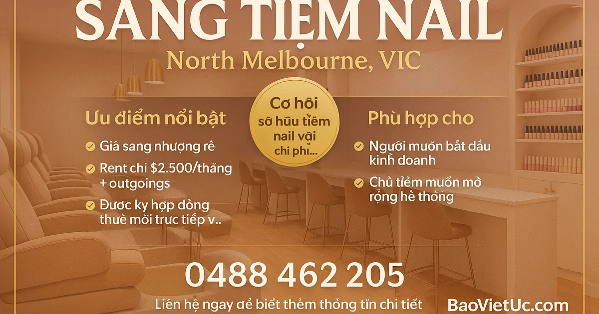 SANG TIỆM NAIL – NORTH MELBOURNE, VIC