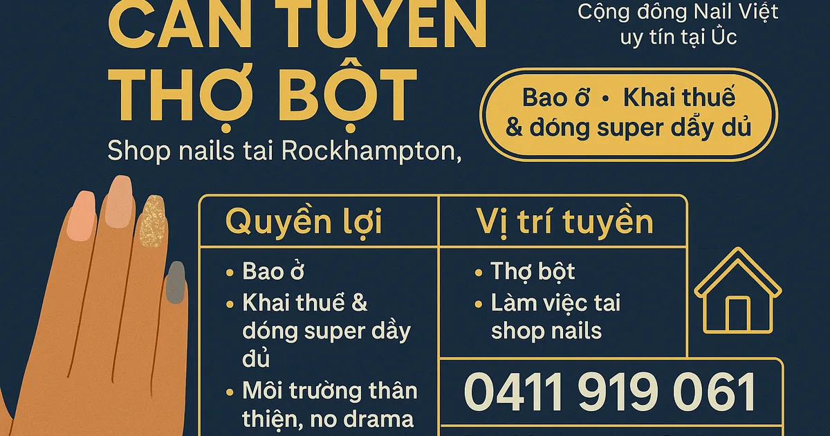 CẦN TUYỂN THỢ BỘT – ROCKHAMPTON, QLD