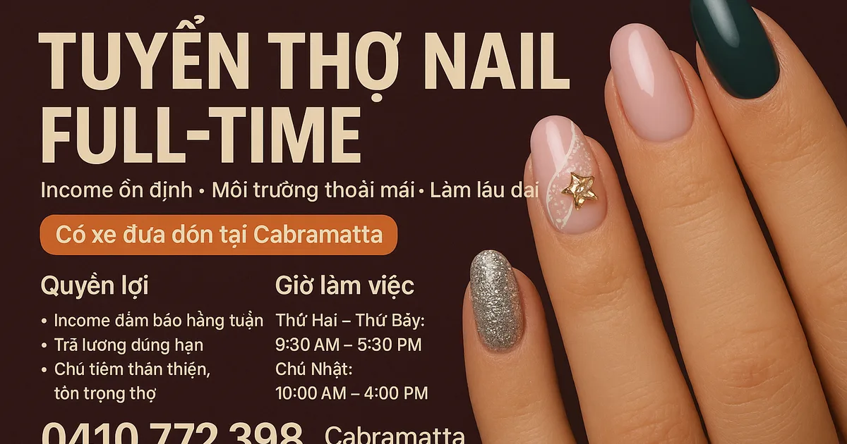 TUYỂN THỢ NAIL FULL-TIME