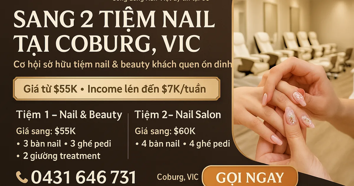 SANG TIỆM NAIL – COBURG, VIC